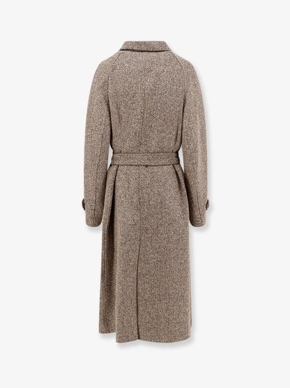 Herringbone coat with Monili detail thumbnail
