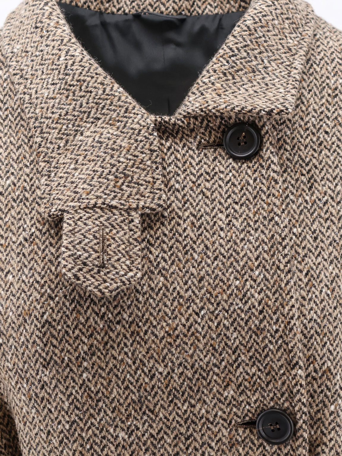 Herringbone coat with Monili detail
