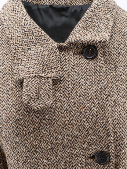 Herringbone coat with Monili detail thumbnail
