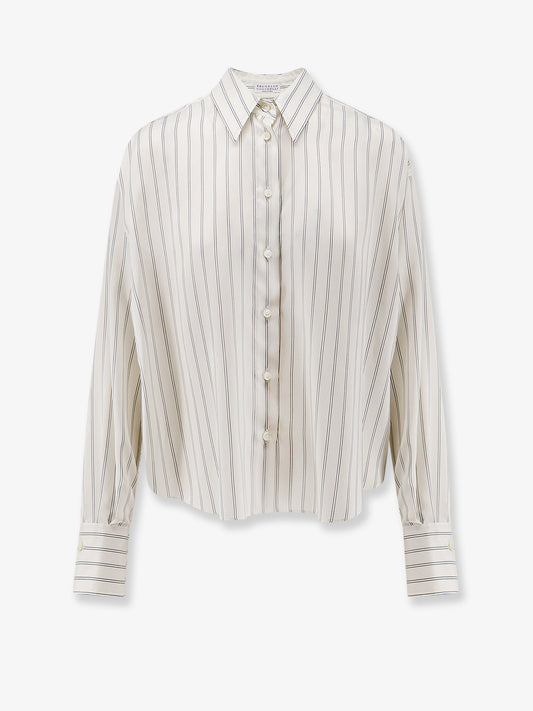 Striped silk shirt