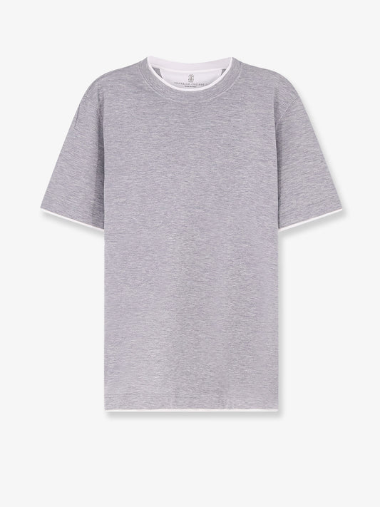 Silk and cotton blend T-shirt