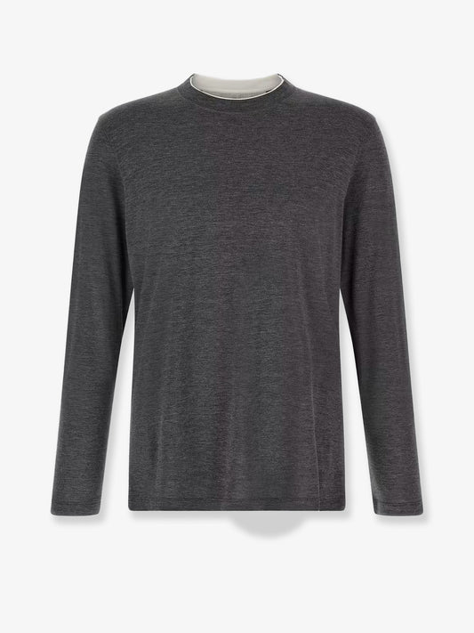 Silk and cotton blend T-shirt