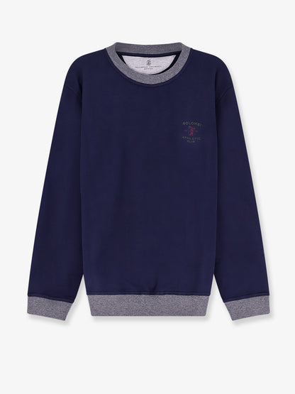 Cotton sweatshirt with front embroidered logo thumbnail