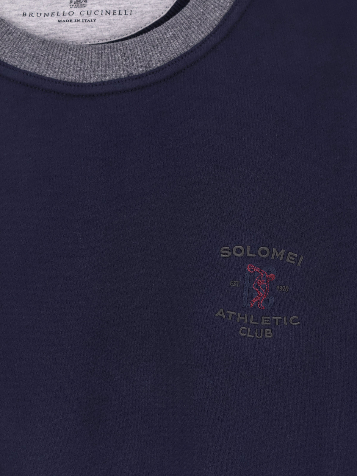 Cotton sweatshirt with front embroidered logo
