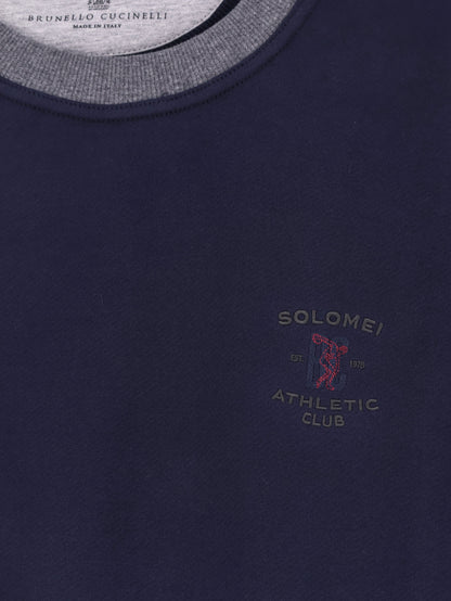 Cotton sweatshirt with front embroidered logo thumbnail