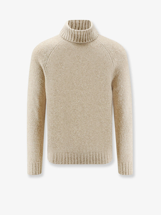 Wool, silk and cashmere blend turtleneck