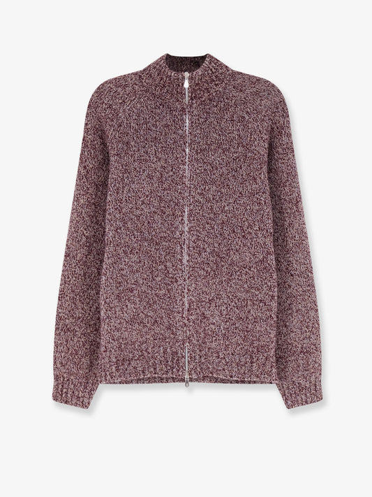 Blend virgin wool silk and cashmere cardigan