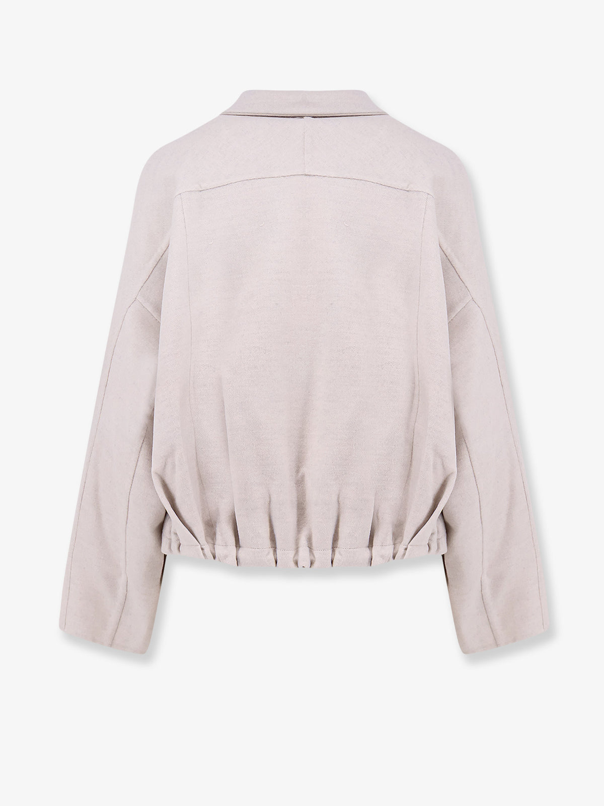 Bomber in lana vergine con coulisse