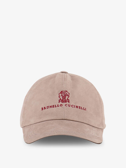 Suede hat with embroidered logo on the front thumbnail