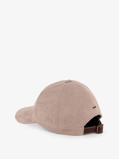 Suede hat with embroidered logo on the front thumbnail