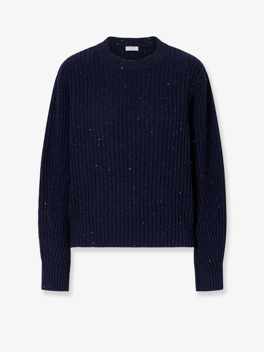 Maglia in misto mohair con paillettes