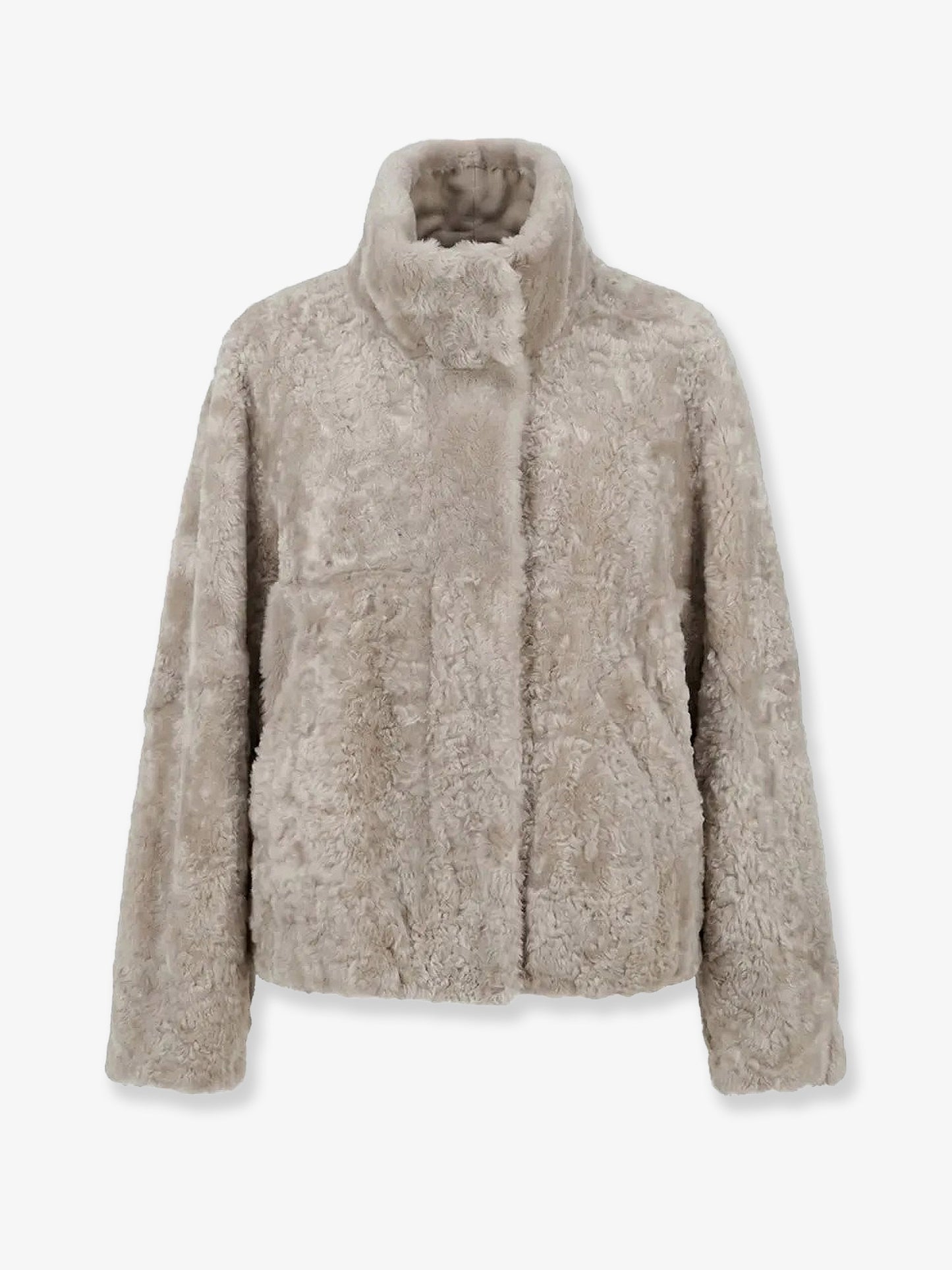 Short sheepskin coat
