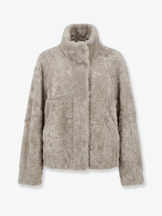 Short sheepskin coat
