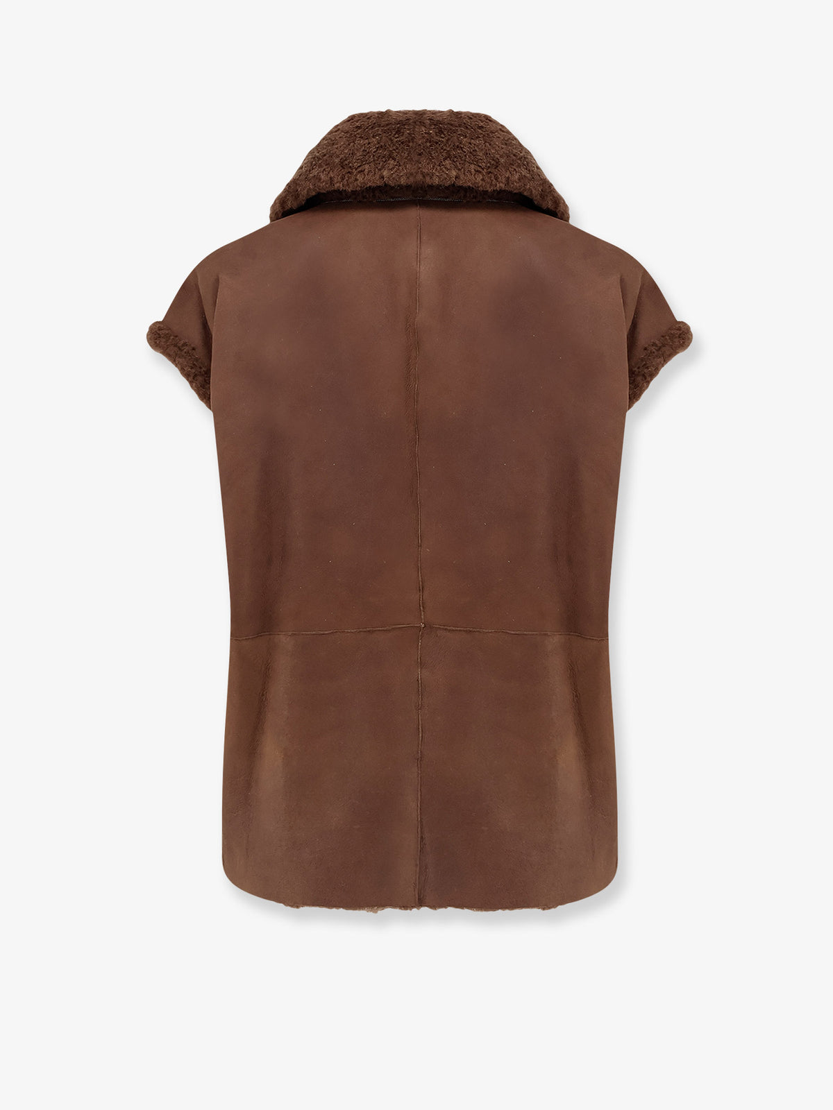 Shearling sleeveless jacket