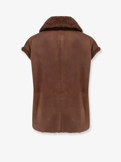 Shearling sleeveless jacket thumbnail