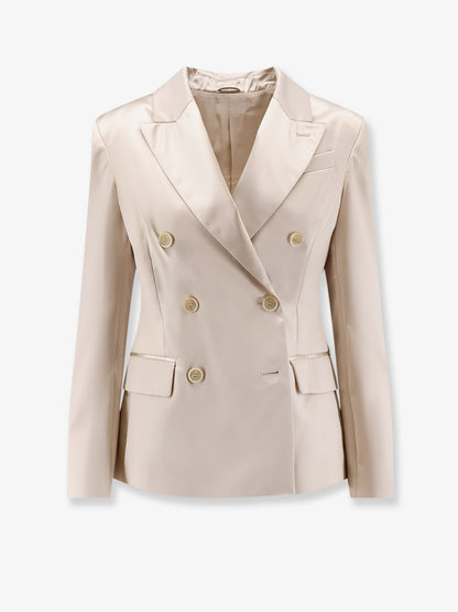 Double-breasted silk blazer thumbnail