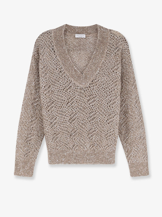 Mohair blend sweater with Dazzling pattern