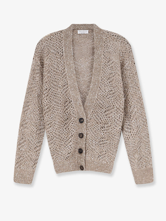 Mohair blend cardigan with iconic Dazzling motif