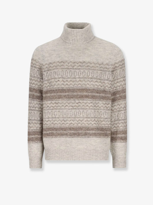 Nordic Jacquard alpaca, cashmere and wool blend sweater