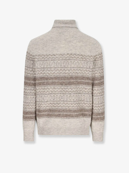 Nordic Jacquard alpaca, cashmere and wool blend sweater thumbnail