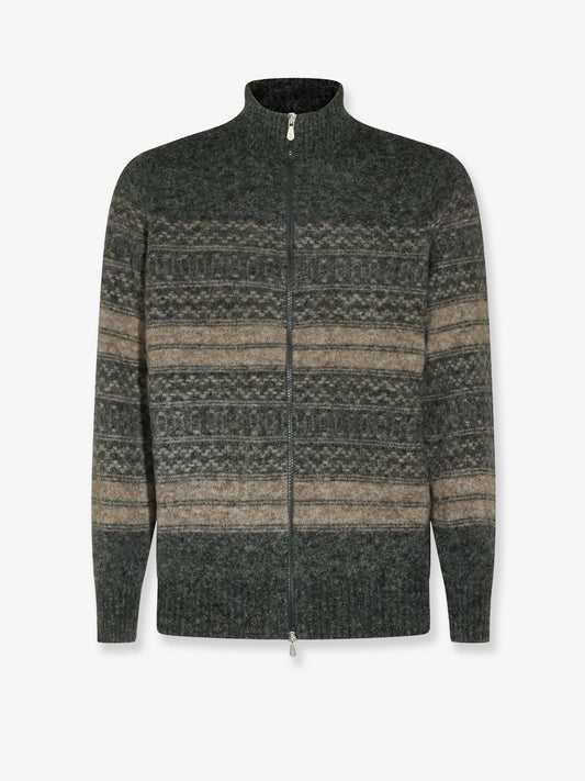 Cardigan in misto alpaca, cashmere e lana