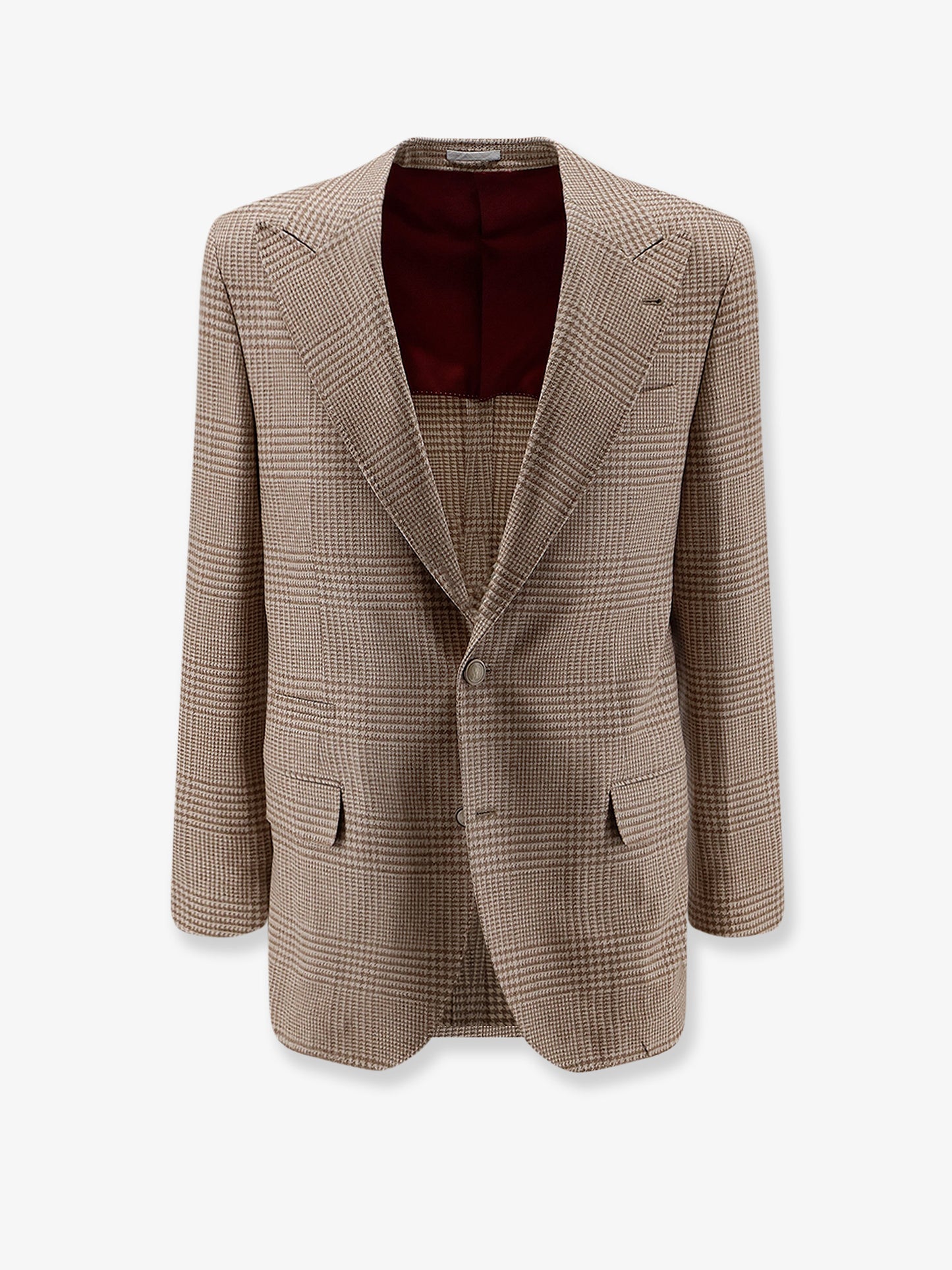 Single-breasted wool and cashmere blazer