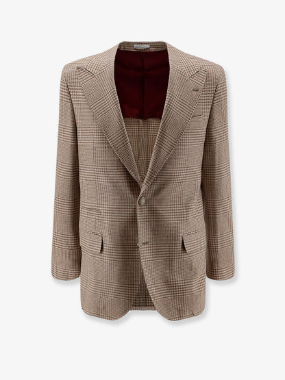 Single-breasted wool and cashmere blazer thumbnail
