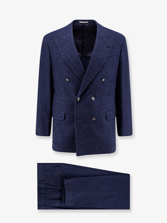 Wool and cashmere blend suit with Prince of Wales pattern