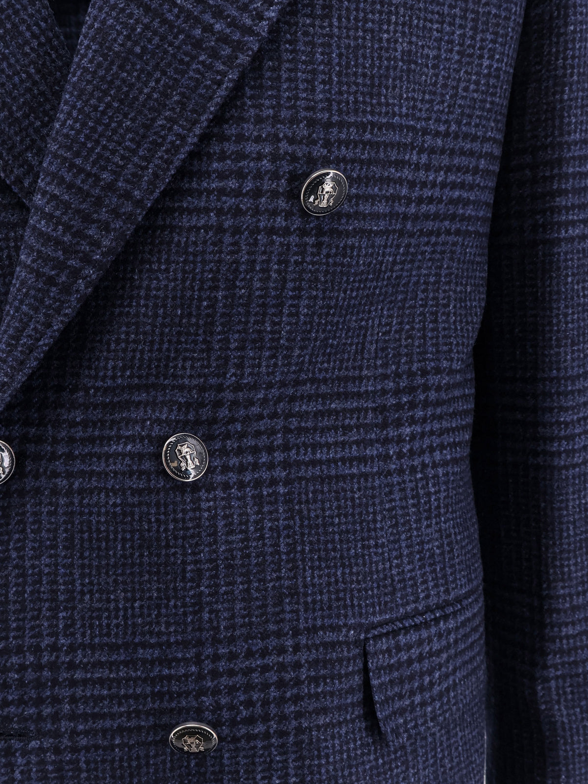 Wool and cashmere blend suit with Prince of Wales pattern
