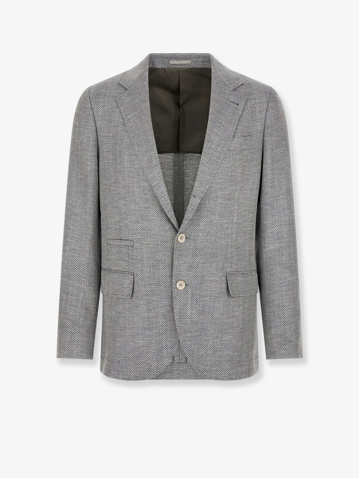 Deconstructed wool, alpaca and silk chevron blazer