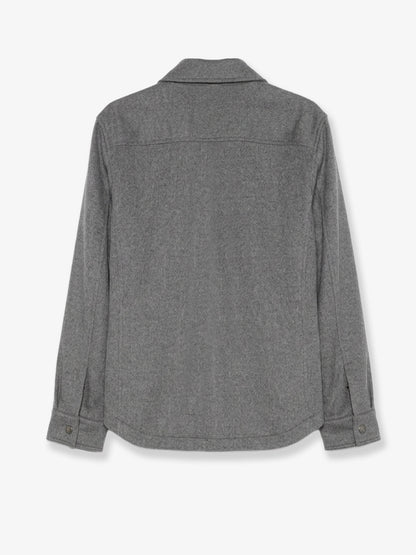 Outerwear lightweight virgin wool cloth shirt thumbnail