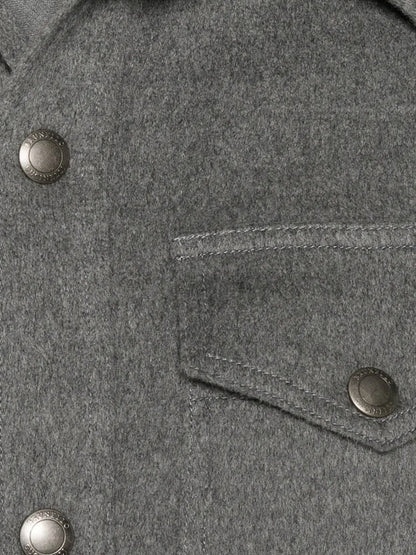 Outerwear lightweight virgin wool cloth shirt thumbnail