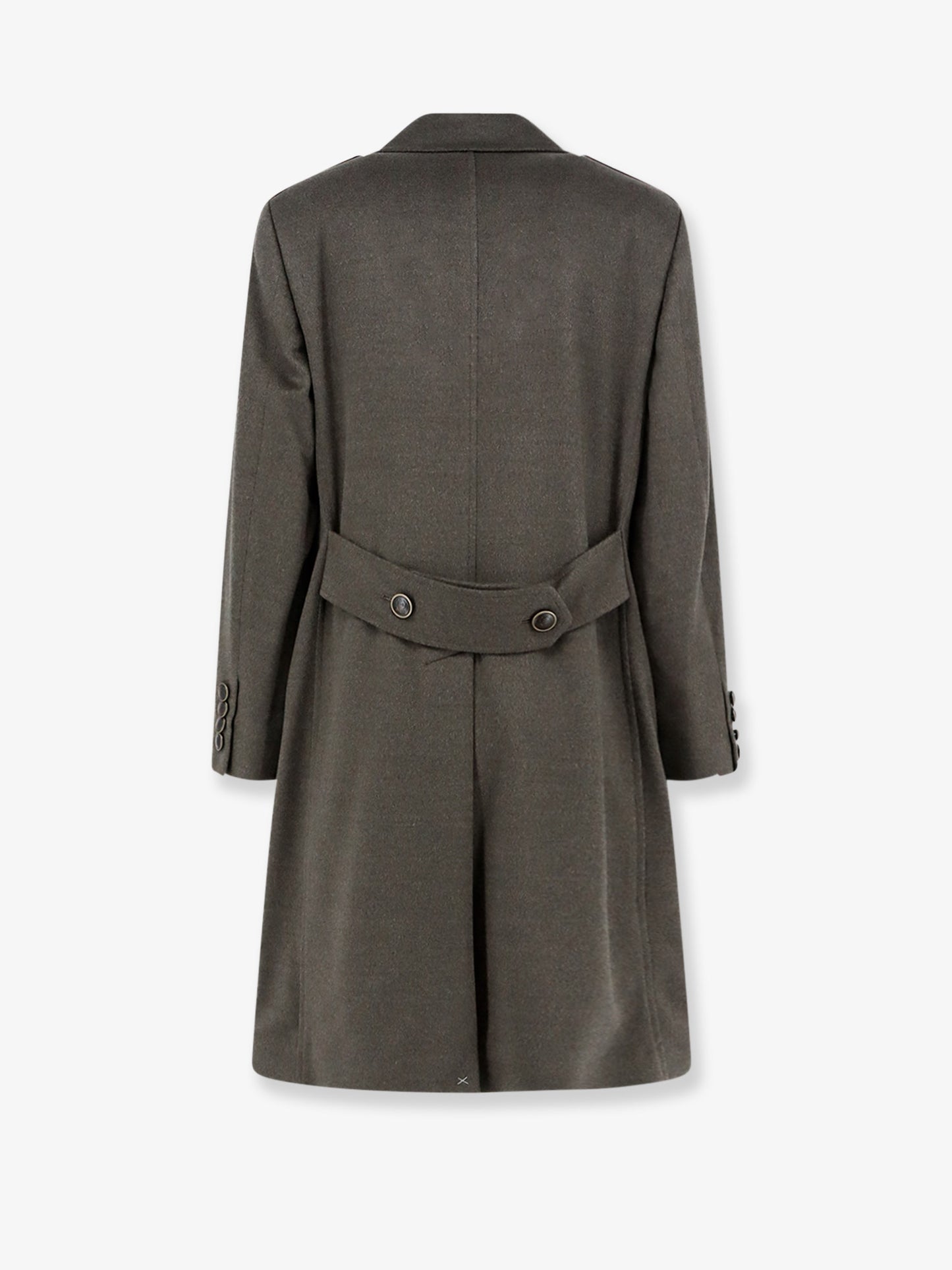 Double-breasted virgin wool coat