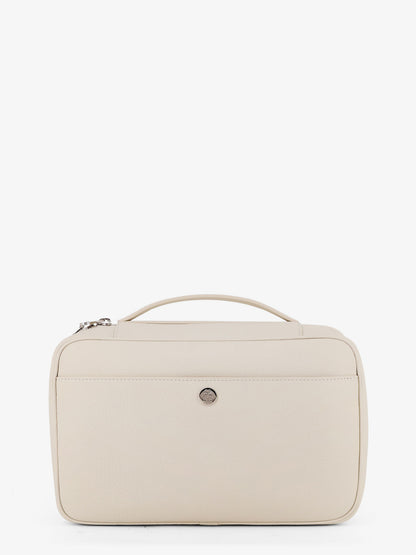 Leather beauty case with metal logo detail thumbnail