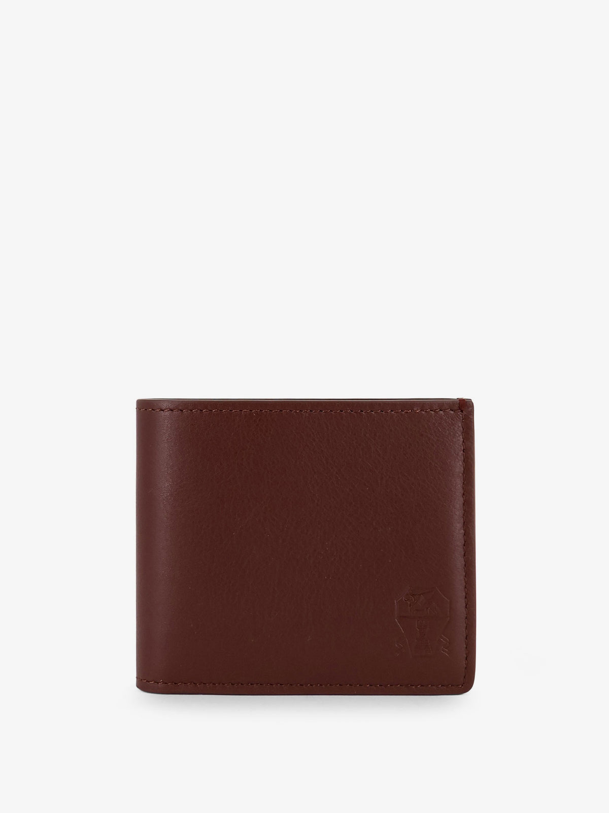 Portafoglio in pelle martellata con logo inciso