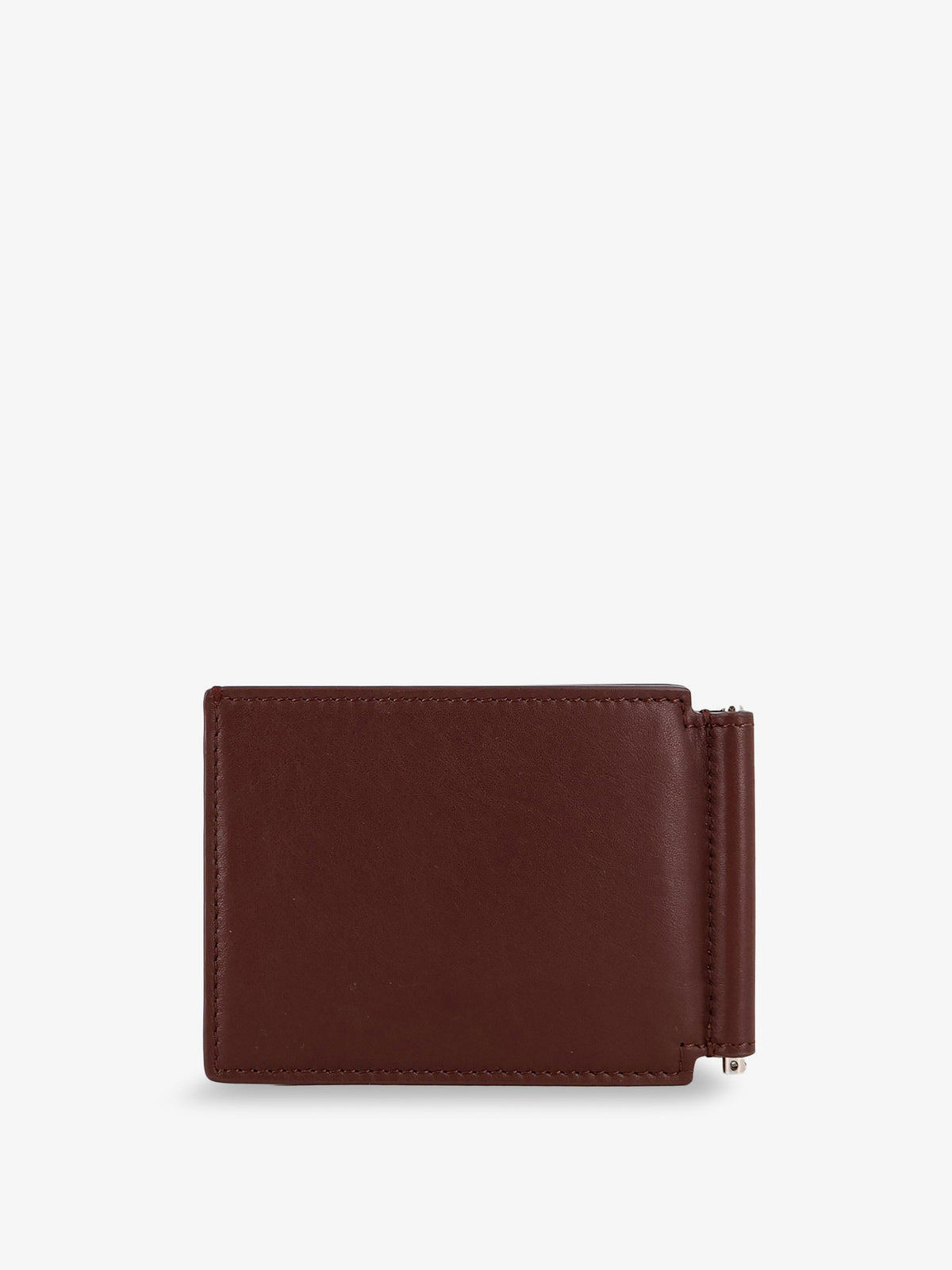 Leather wallet with engraved logo