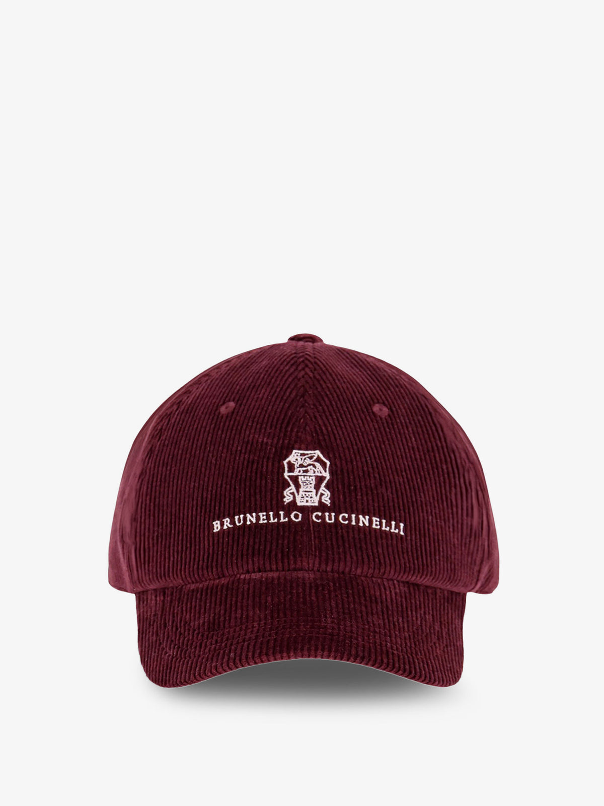 Corduroy hat with embroidered logo