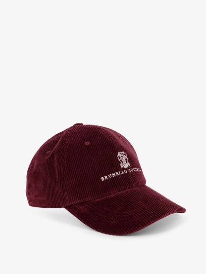 Corduroy hat with embroidered logo thumbnail