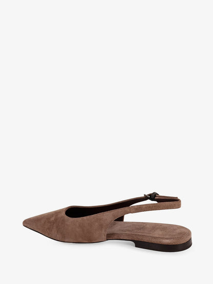 Suede ballerinas with side Monili detail thumbnail