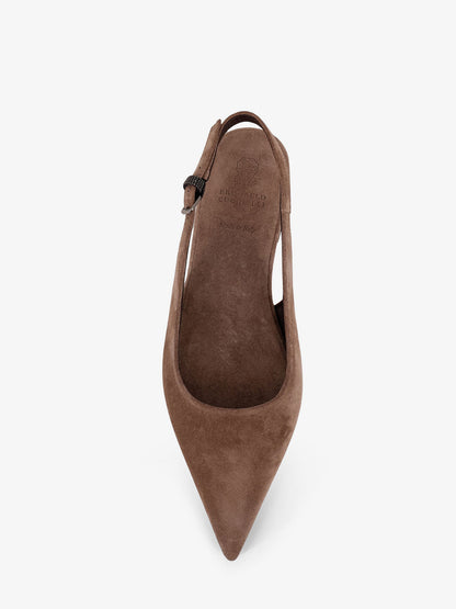 Suede ballerinas with side Monili detail thumbnail