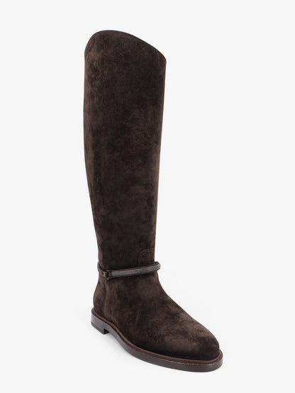 Precious Strap Suede Boots thumbnail
