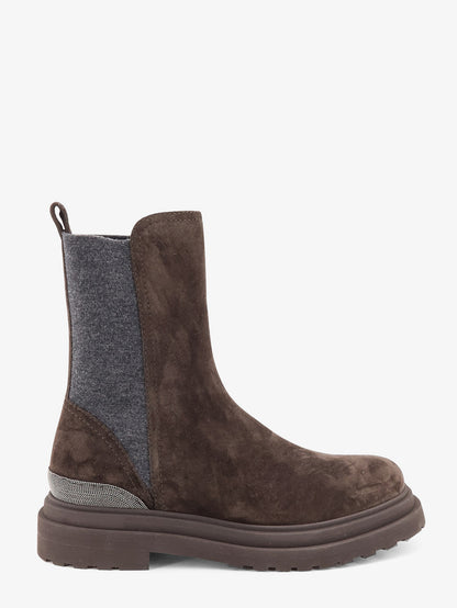 Suede boots with Monili details thumbnail