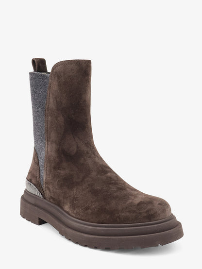 Suede boots with Monili details thumbnail
