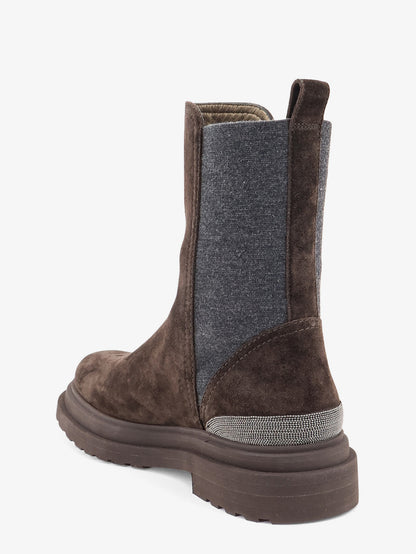 Suede boots with Monili details thumbnail