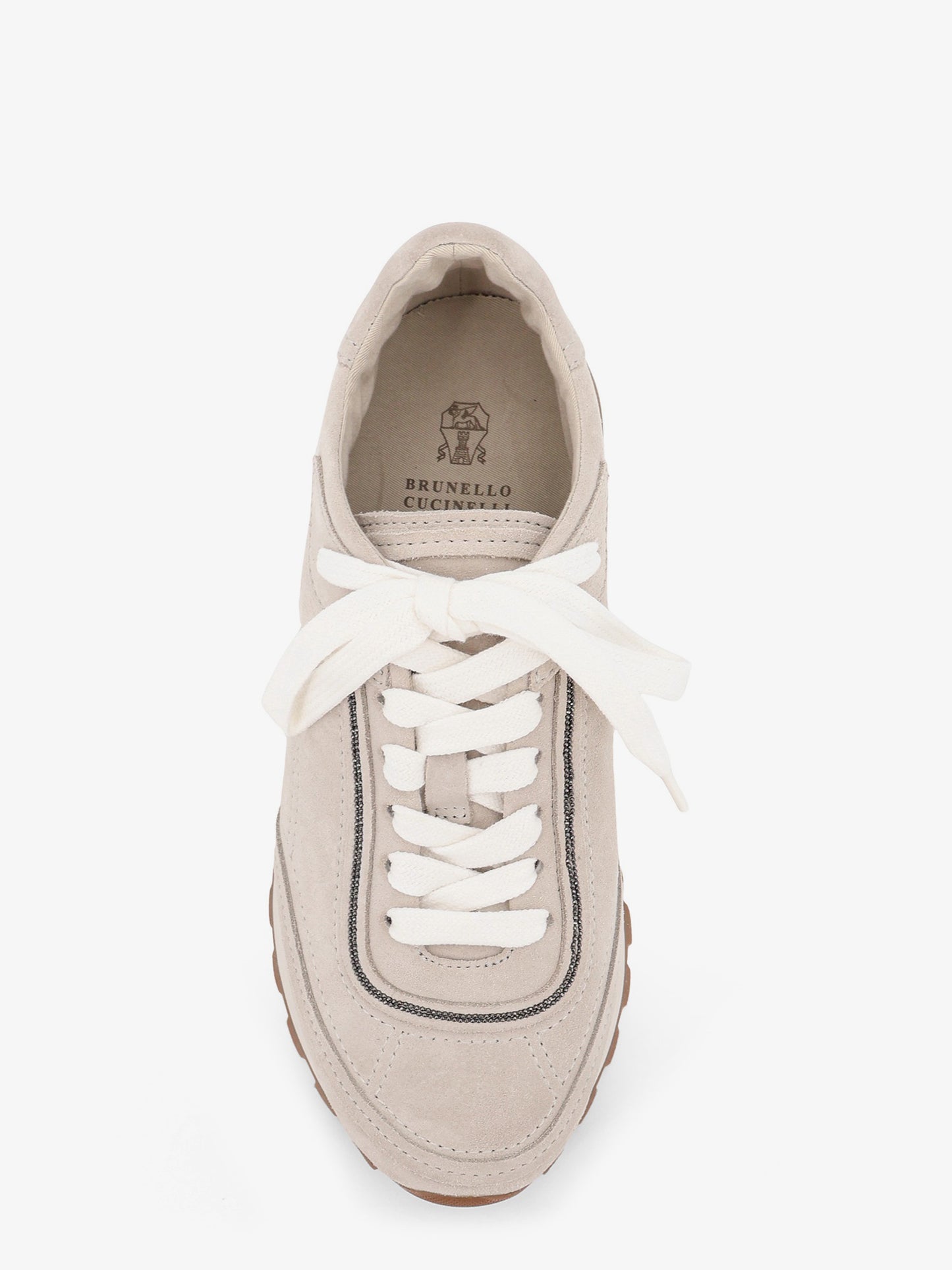 Suede sneakers with Monili embellishment