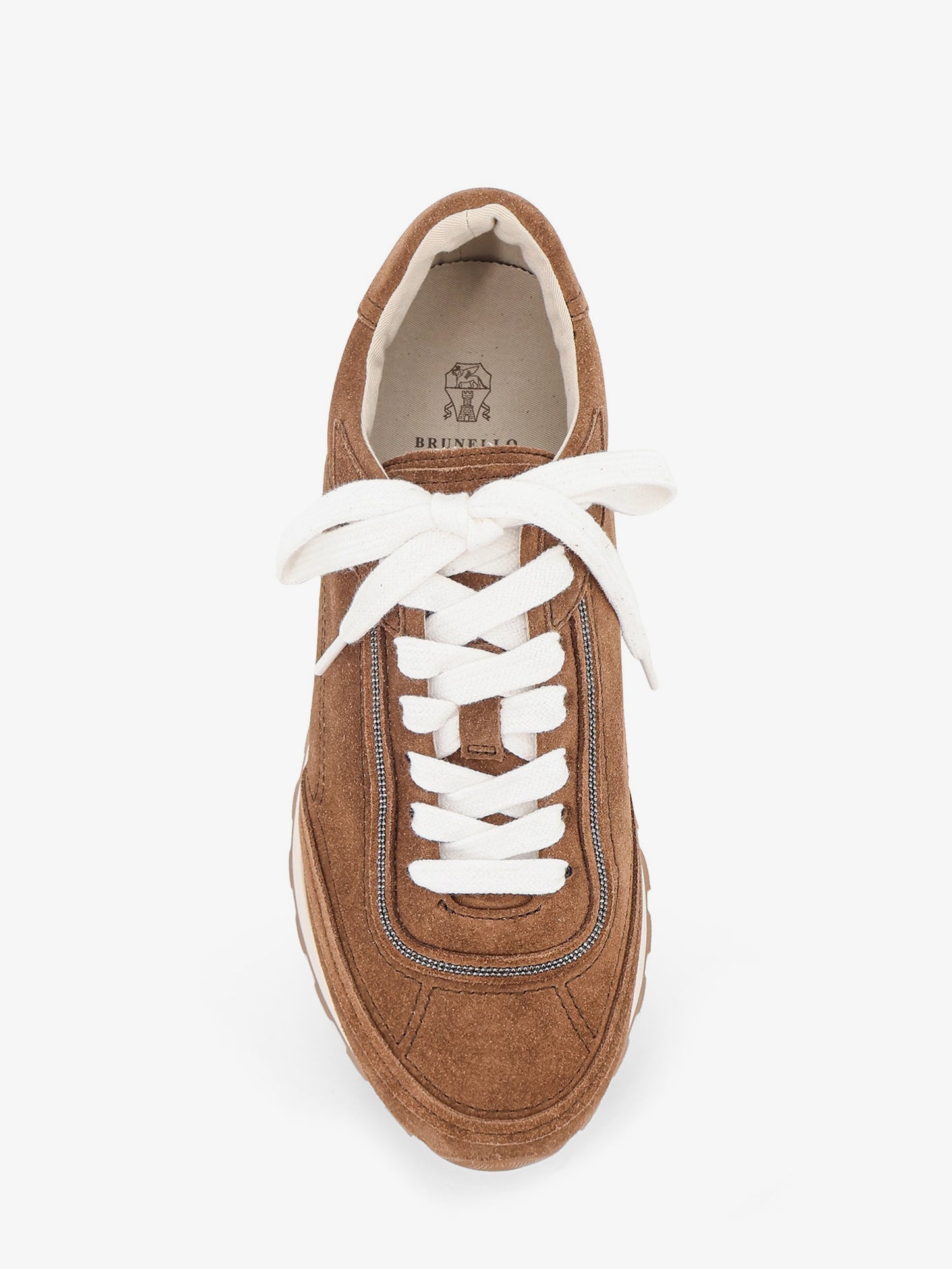 Suede sneakers with Monili embellishment