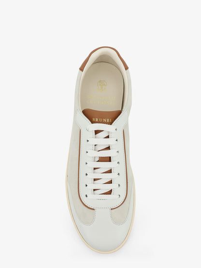 Low-Top suede and leather sneakers thumbnail