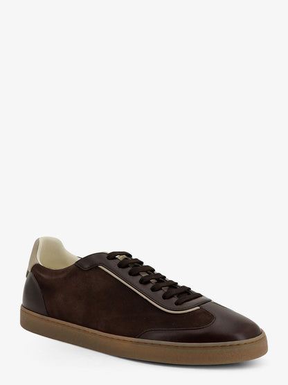 Low-top suede and leather sneakers thumbnail