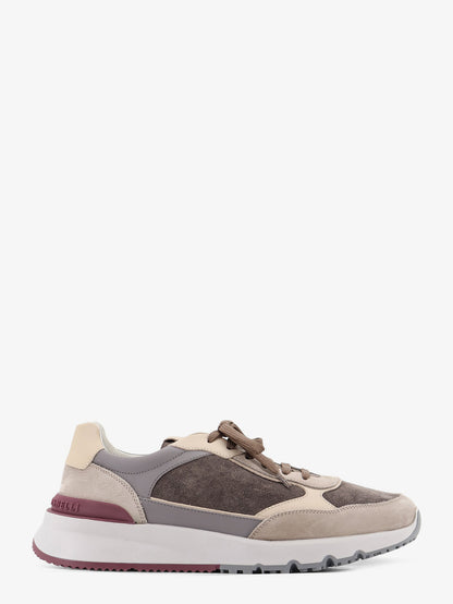 Suede sneakers with leather inserts thumbnail