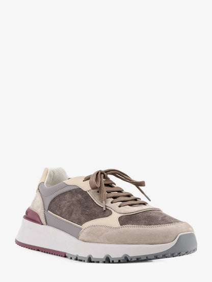 Suede sneakers with leather inserts thumbnail